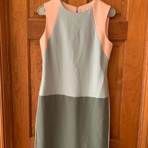 Pink, Gray,  Dress, Sandra Darren